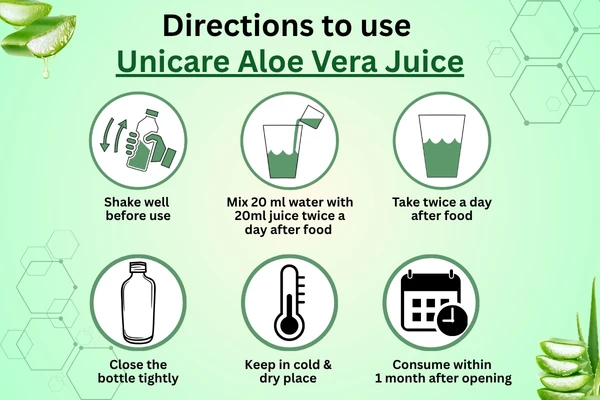 how to use unicare aloe vera use juice