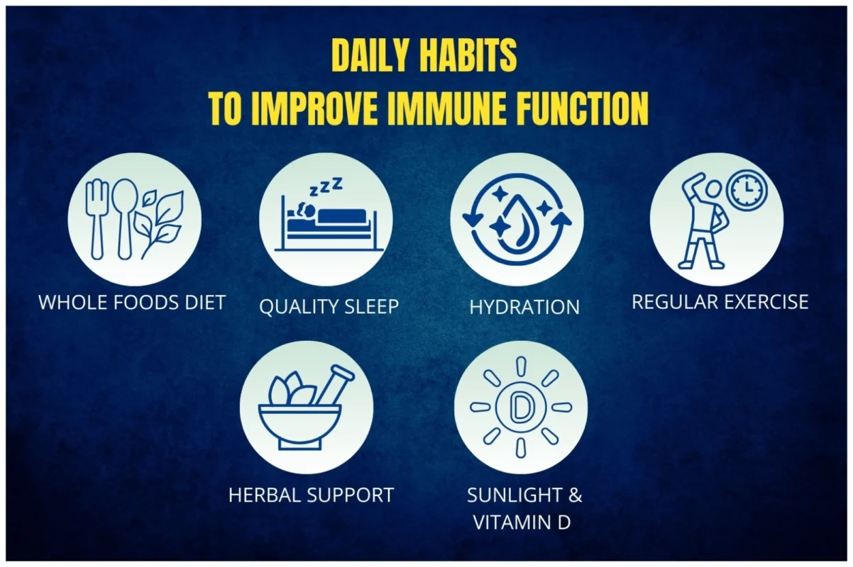 daily habits to improve immune function naturally